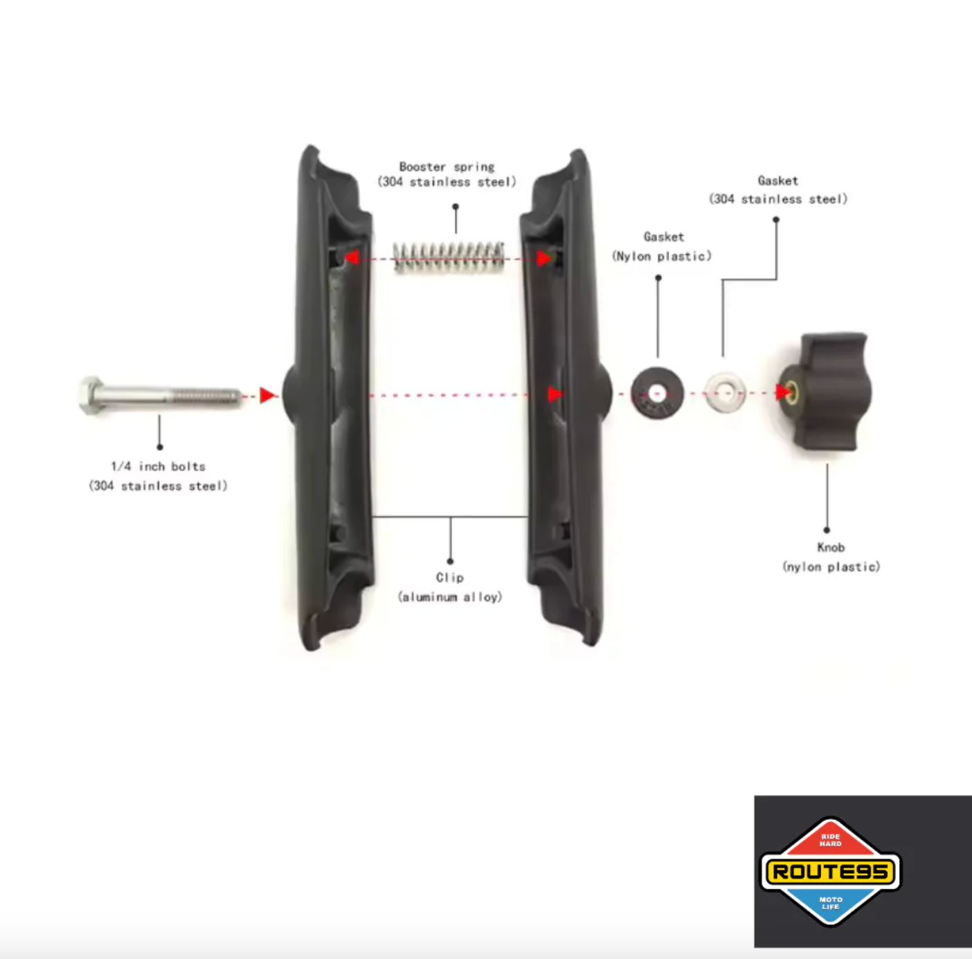 Route 95 Double Socket Arm – B