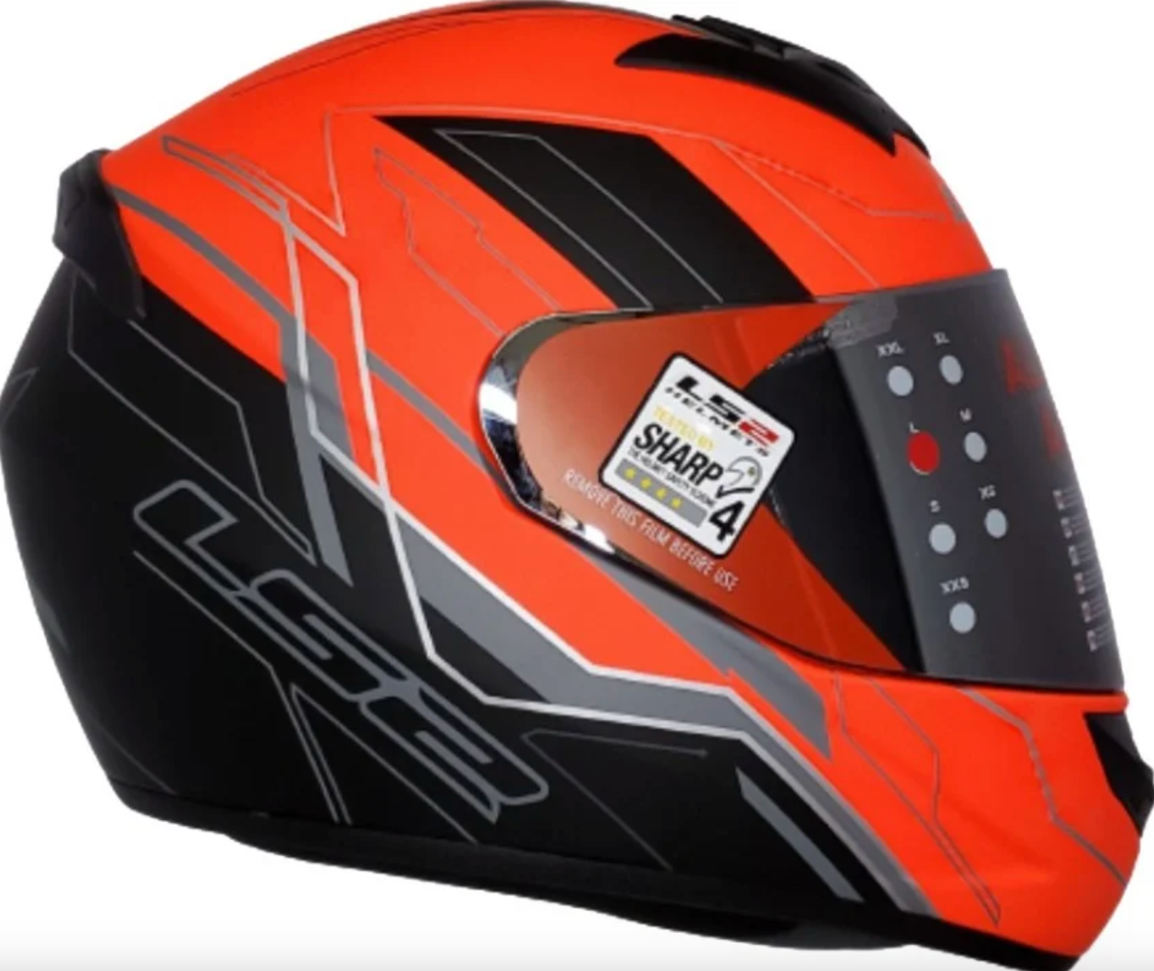 LS2 FF352 Chaser Matt Black Orange Helmet