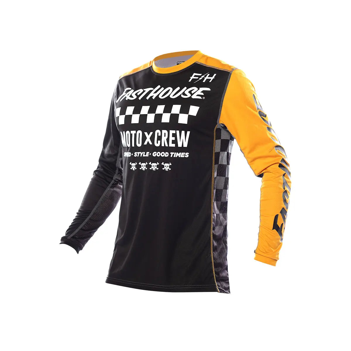 Fasthouse Grindhouse Alpha Youth Jersey – Black/Amber Size YMD